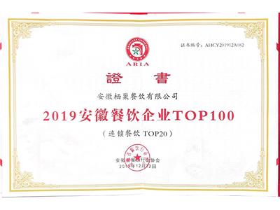 2019安徽餐饮企业TOP100